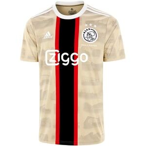 Adidas Ajax Cream and Red Soccer Jersey